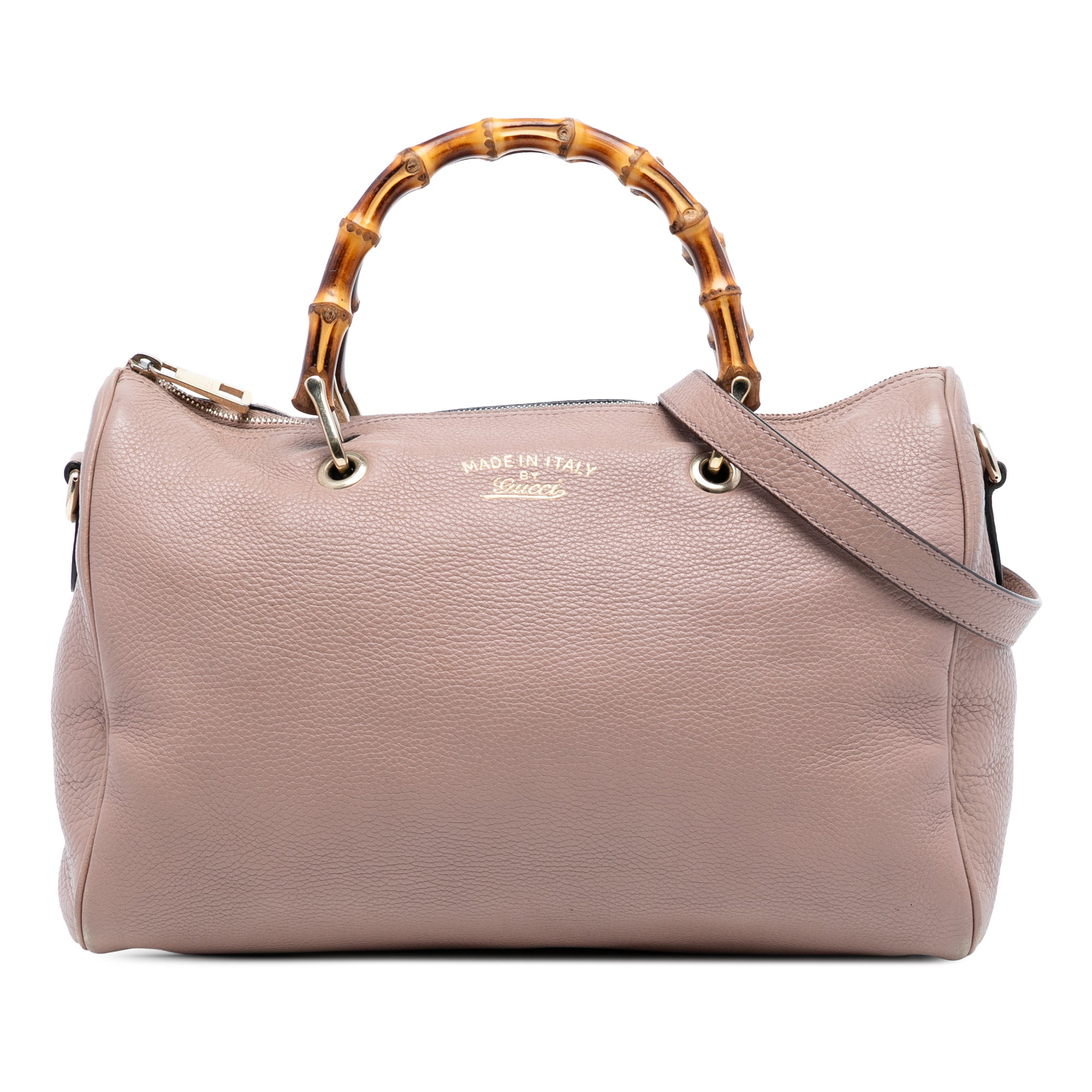 Medium Calfskin Bamboo Shopper Boston Bag - Image 1
