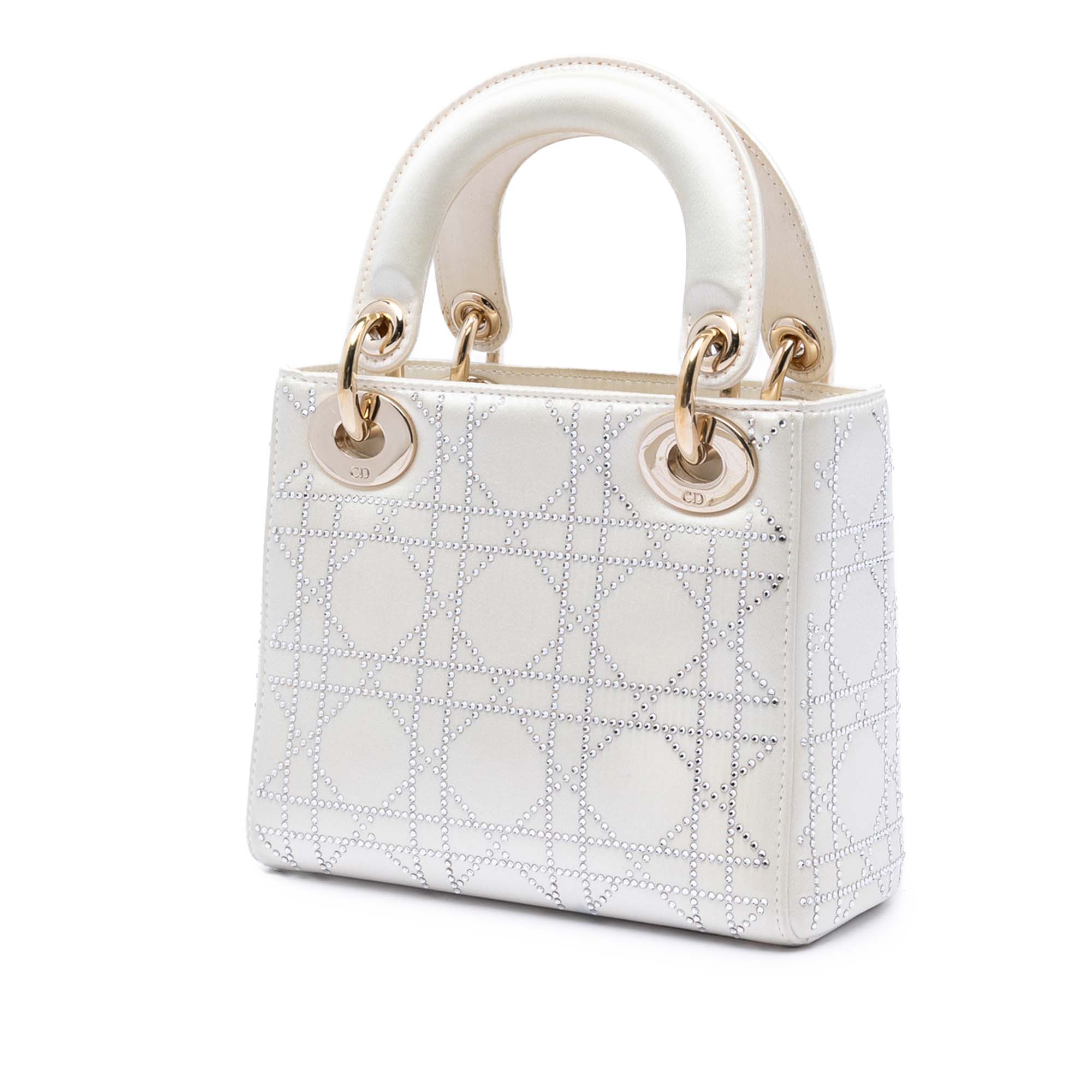 Mini Satin Cannage Crystal Embellished Lady Dior - Image 2