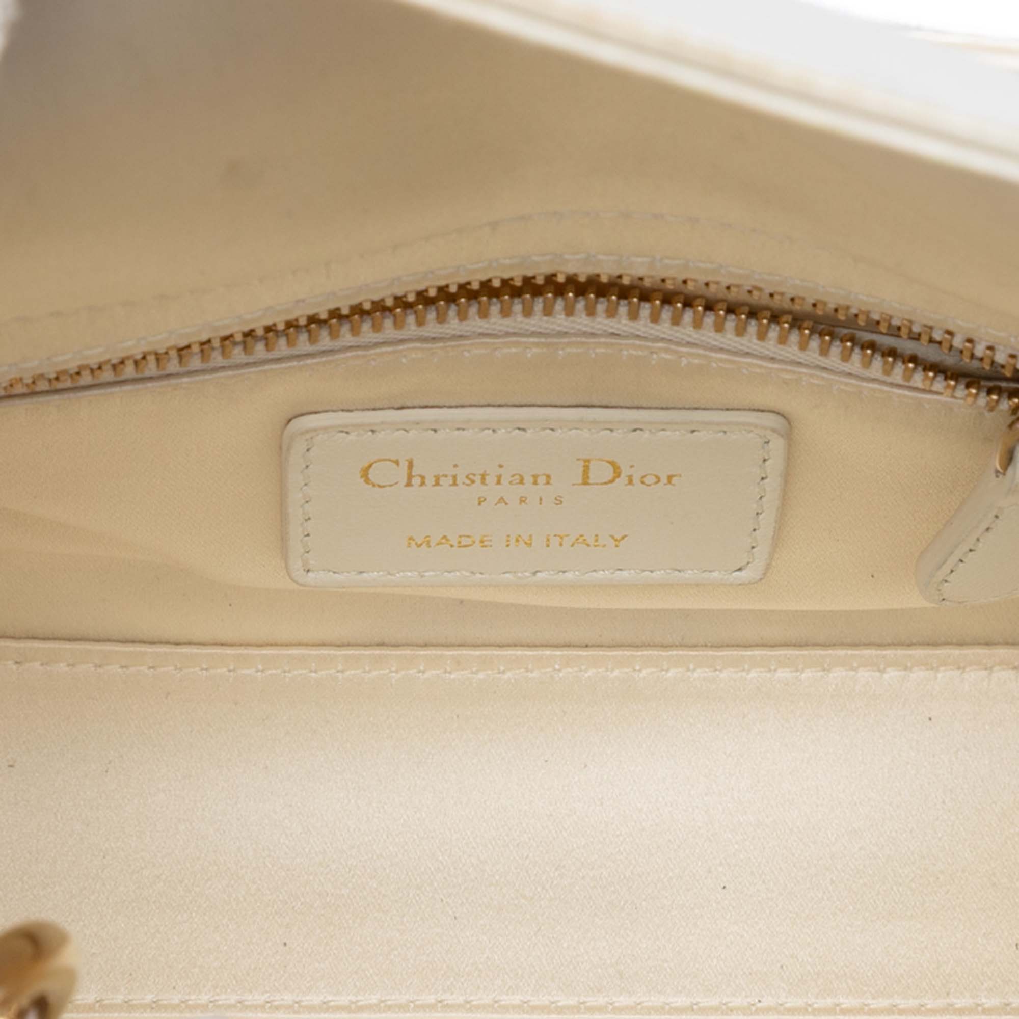 Mini Satin Cannage Crystal Embellished Lady Dior - Image 4