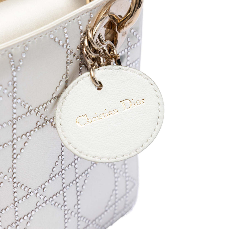 Mini Satin Cannage Crystal Embellished Lady Dior - Image 5