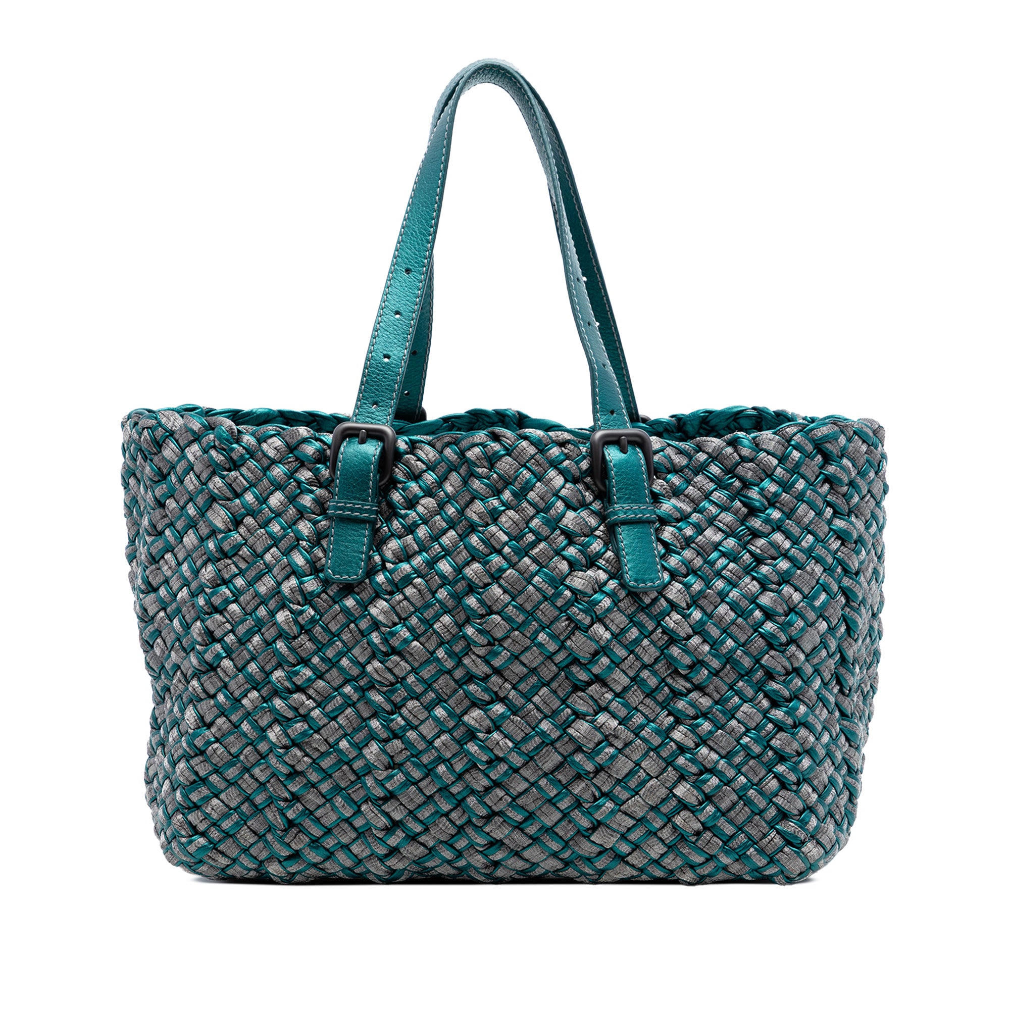 Medium Metallic Nappa Intrecciato Cesta Tote - Image 1