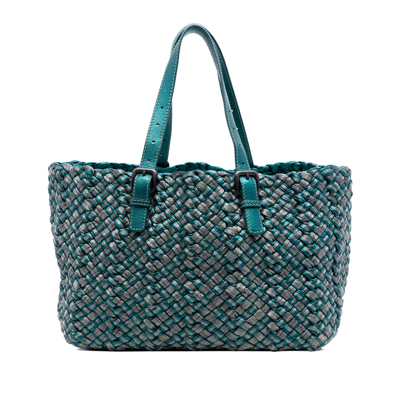 Medium Metallic Nappa Intrecciato Cesta Tote