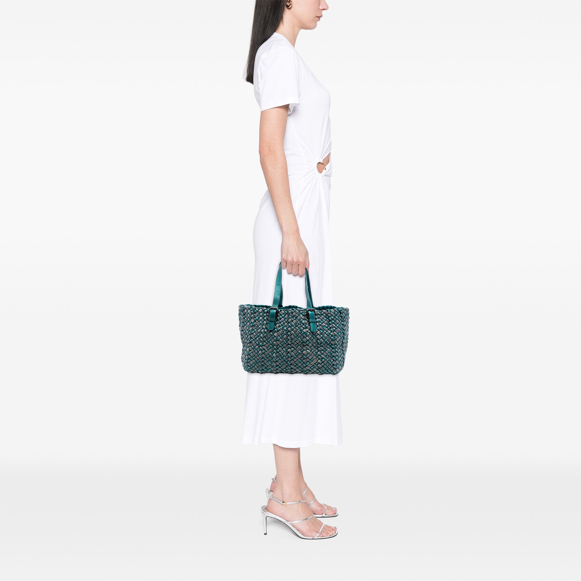 Medium Metallic Nappa Intrecciato Cesta Tote - Image 6
