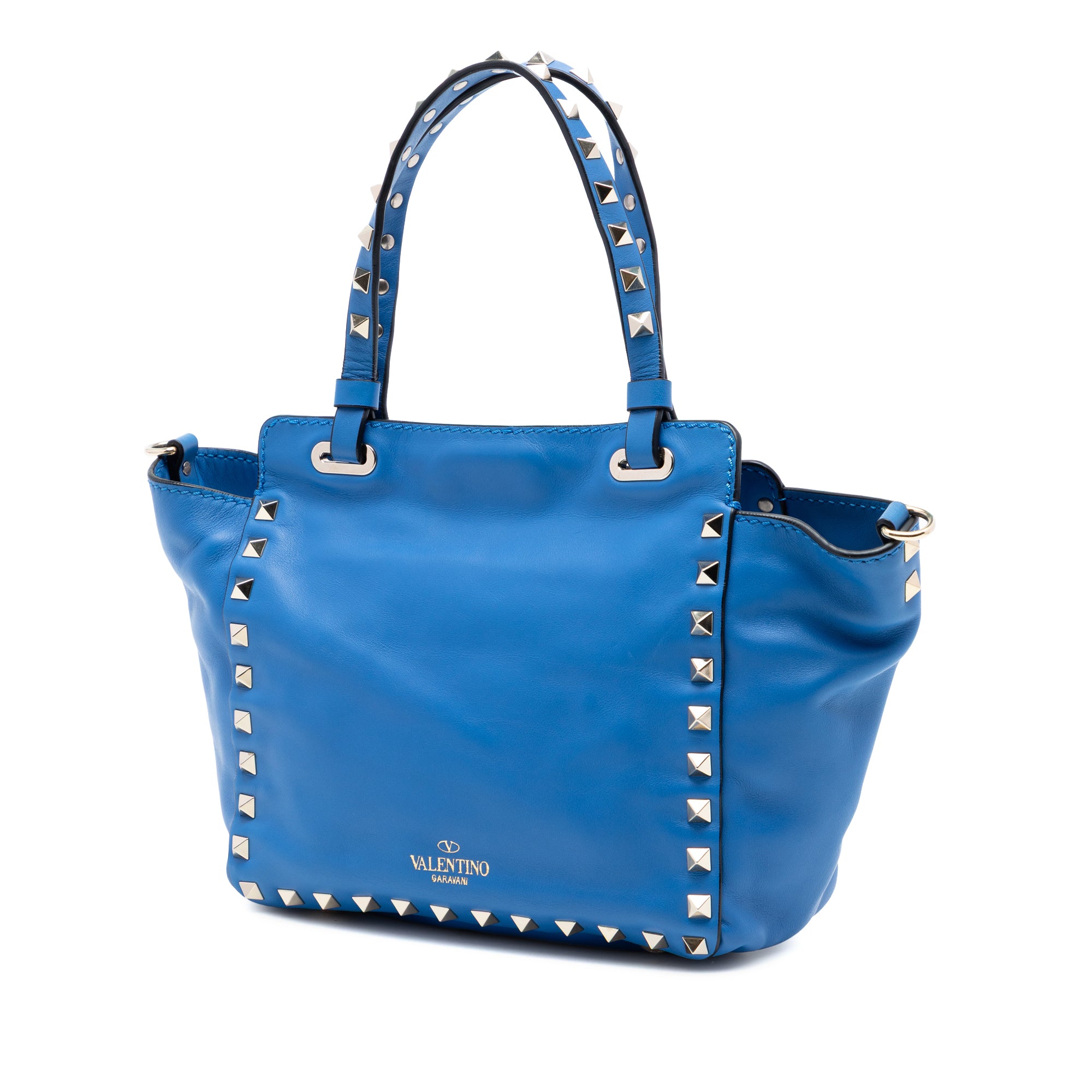 Mini Leather Rockstud Trapeze Satchel - Image 2