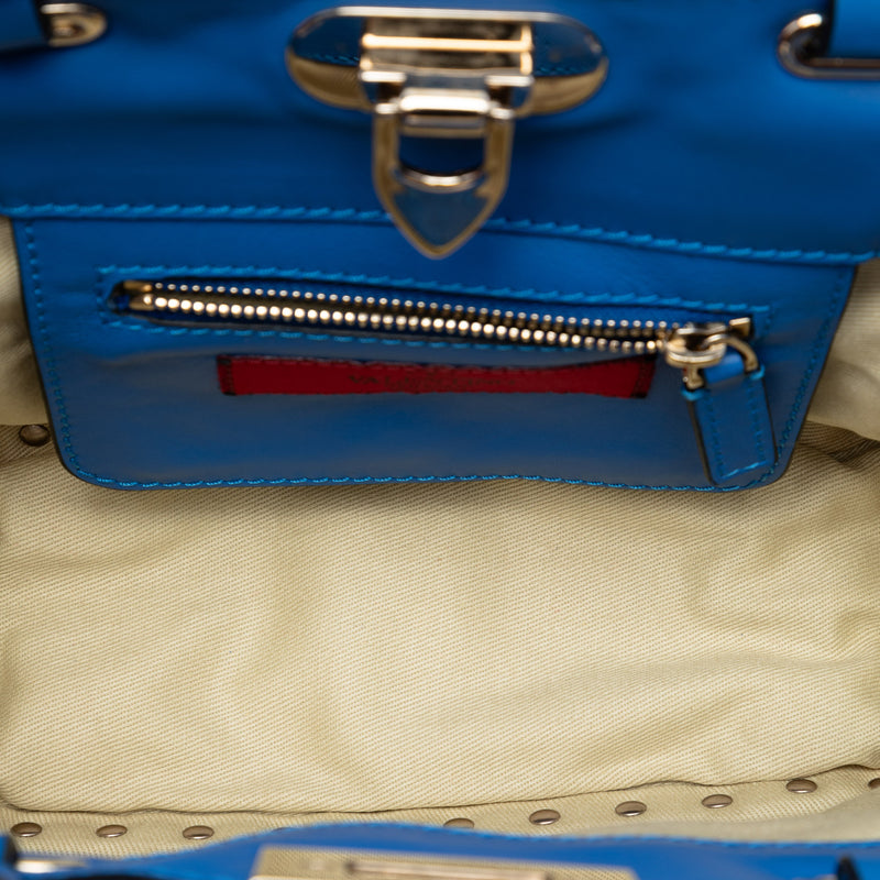 Mini Leather Rockstud Trapeze Satchel - Image 4