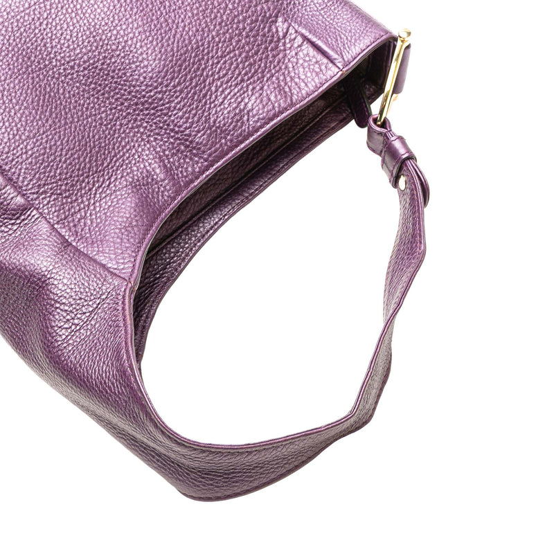 Metallic Leather Greenwich Hobo - Image 11