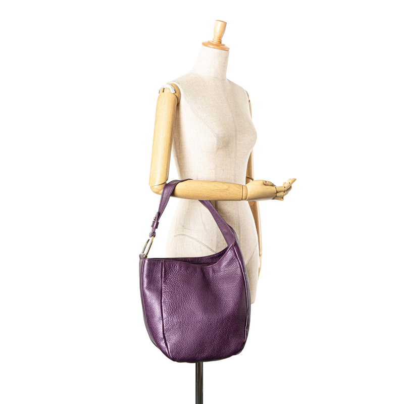 Metallic Leather Greenwich Hobo - Image 12