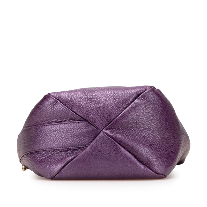 Metallic Leather Greenwich Hobo - Image 3