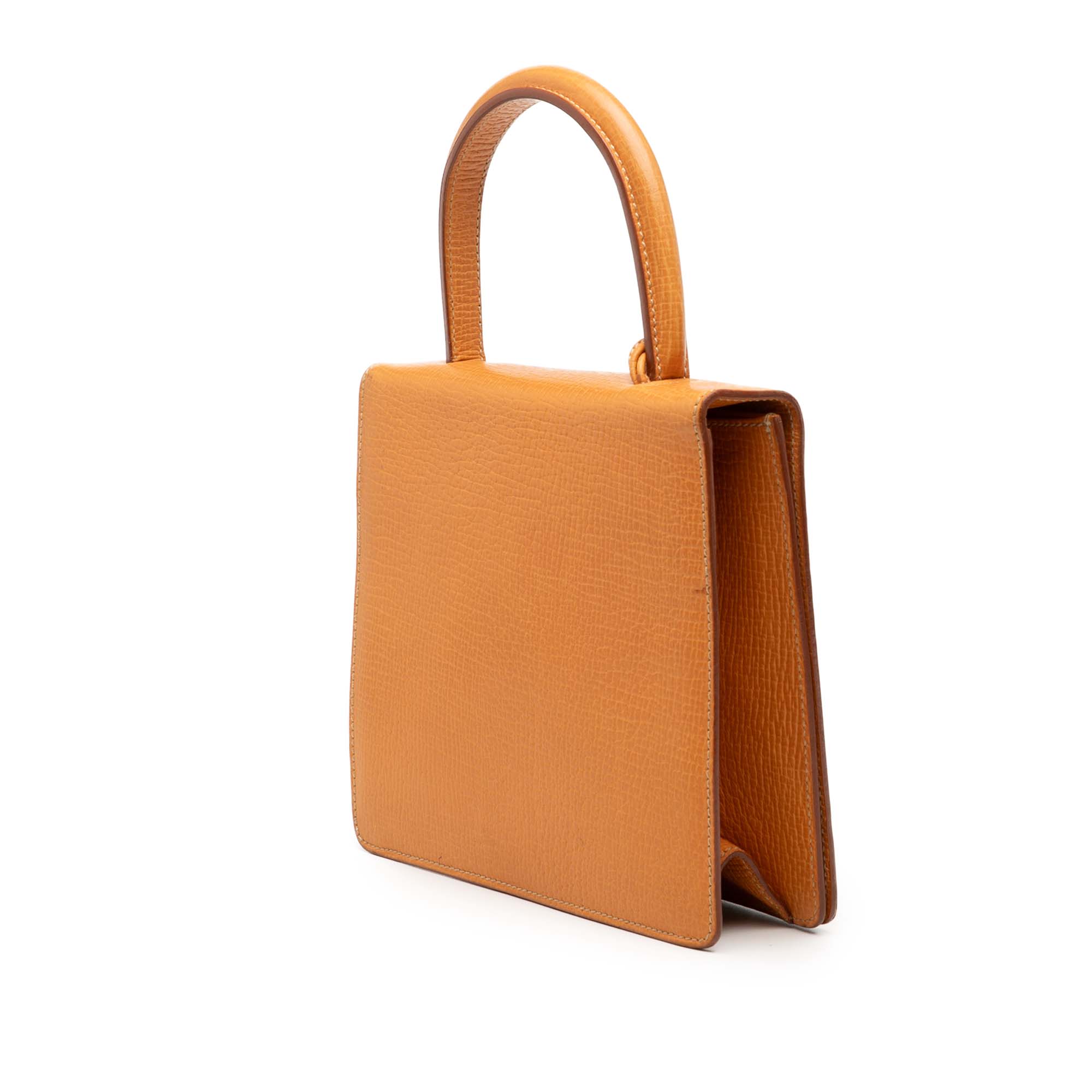 Textured Leather Barcelona Top Handle Bag - Image 2
