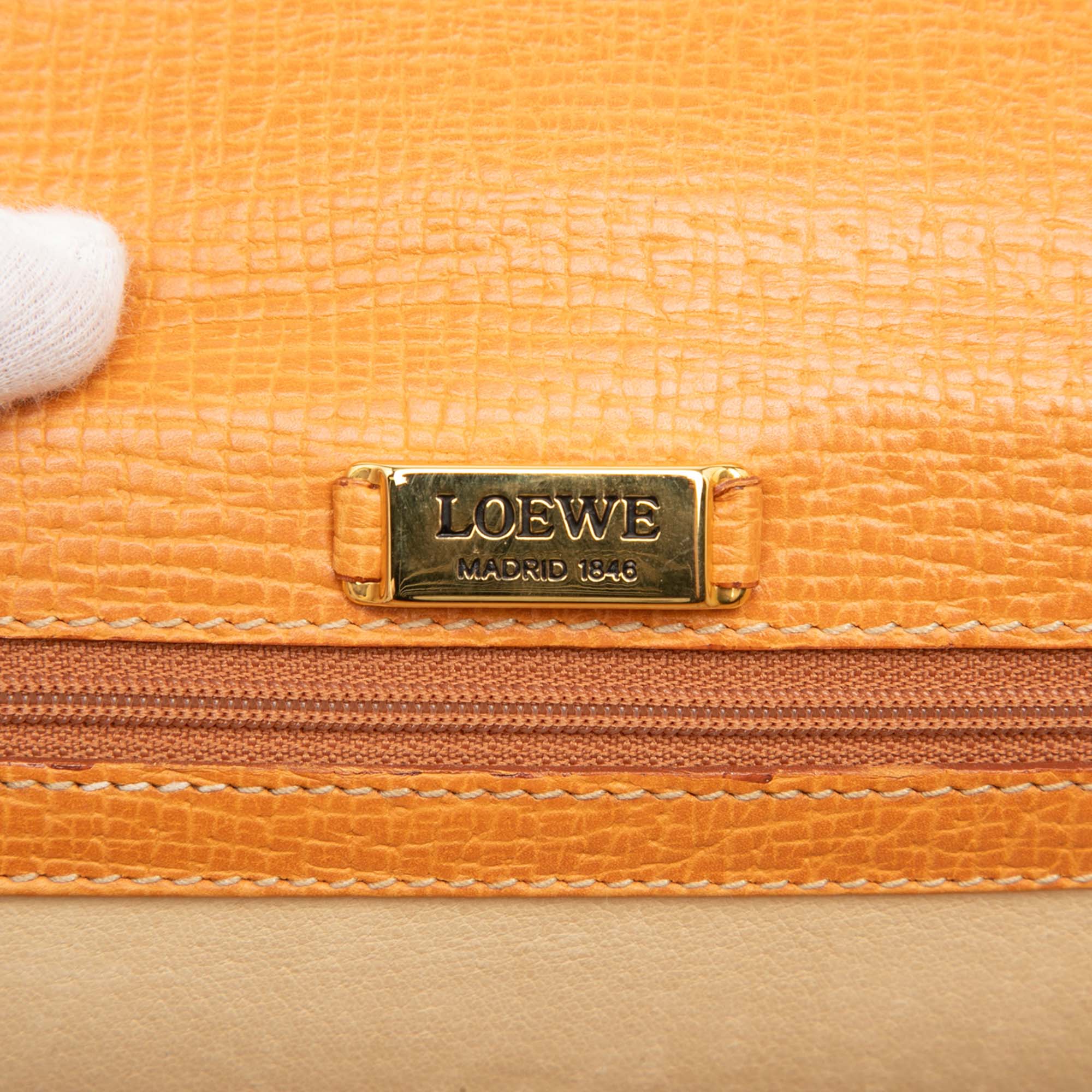 Textured Leather Barcelona Top Handle Bag - Image 5