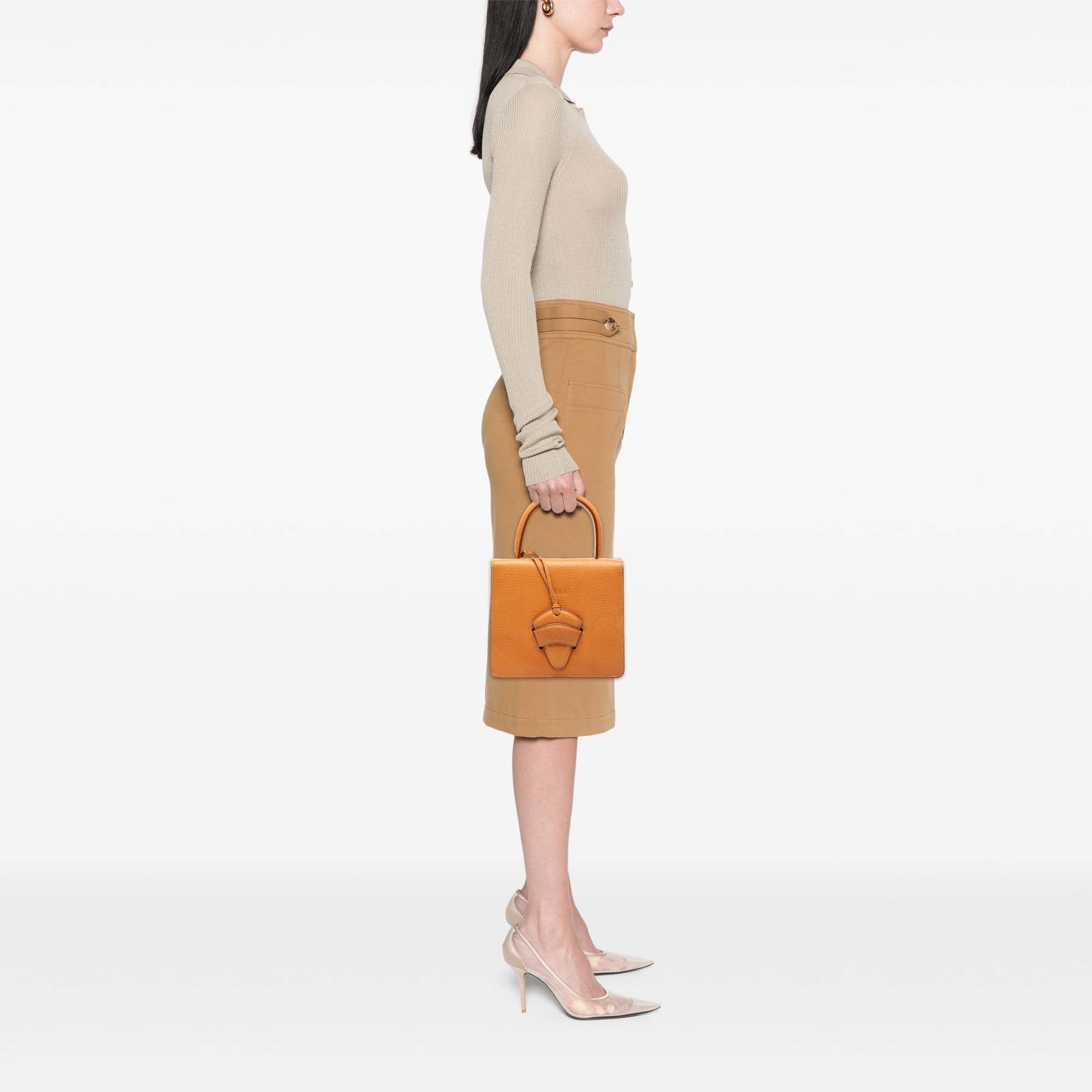 Textured Leather Barcelona Top Handle Bag - Image 8