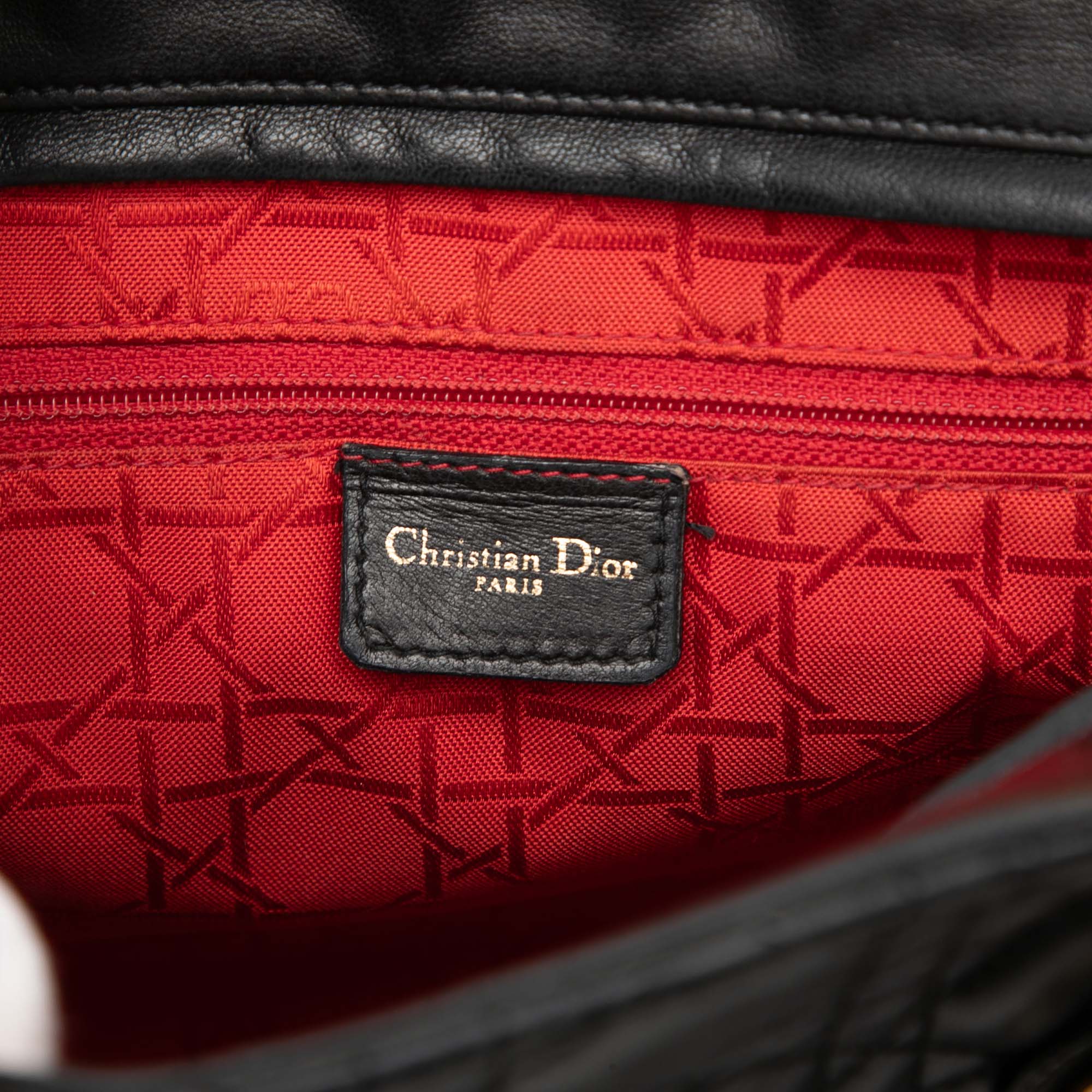 Large Lambskin Cannage Lady Dior - Image 5
