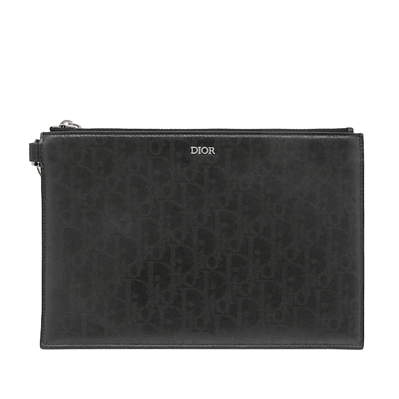 Oblique Perforated Calfskin Galaxy Wristlet Clutch - Image 1