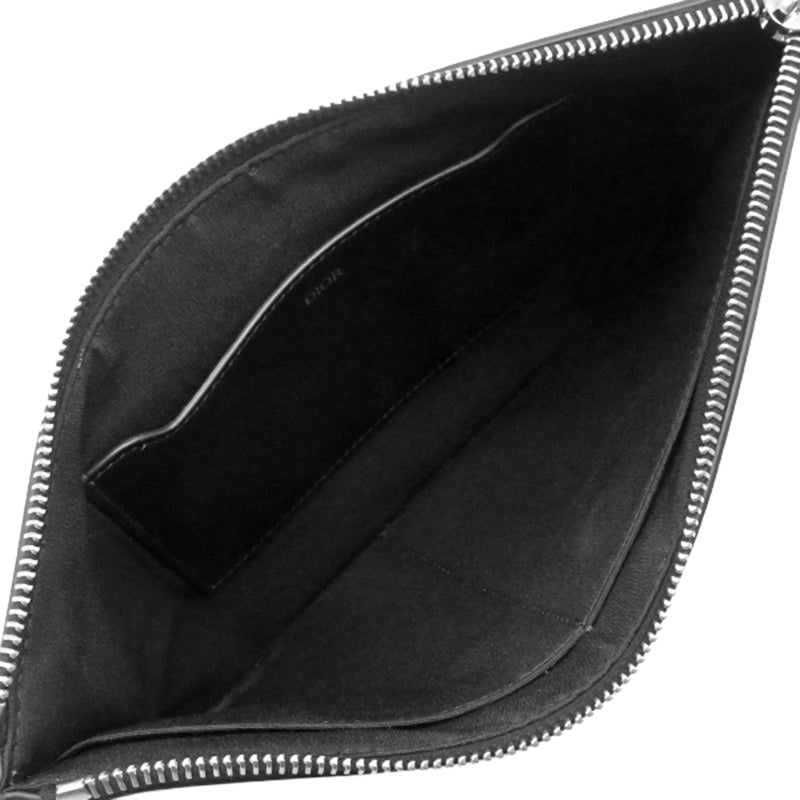 Oblique Perforated Calfskin Galaxy Wristlet Clutch - Image 4