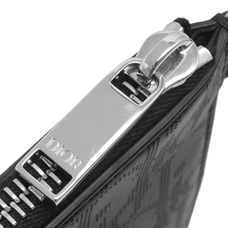 Oblique Perforated Calfskin Galaxy Wristlet Clutch - Image 7