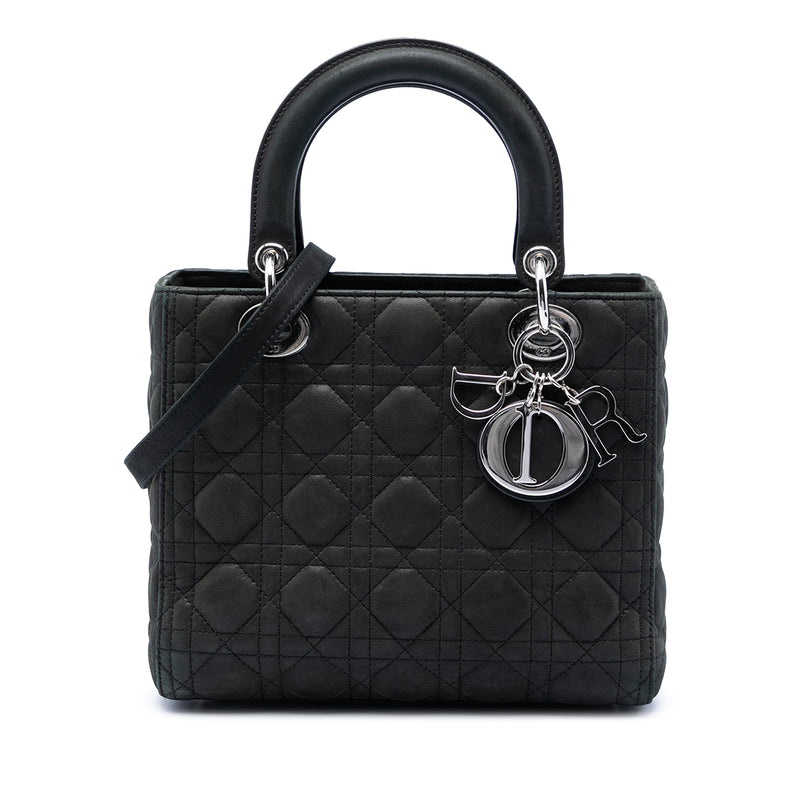 Medium Iridescent Lambskin Cannage Lady Dior