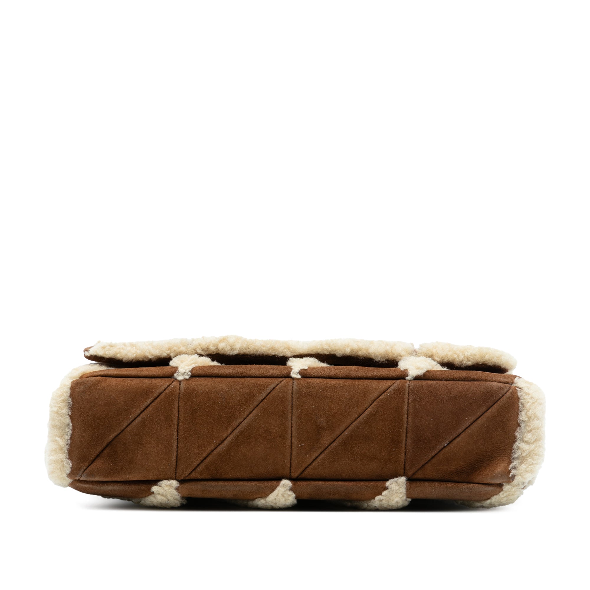 Medium Suede and Shearling Patchwork Jamie Shoulder Bag - Image 3