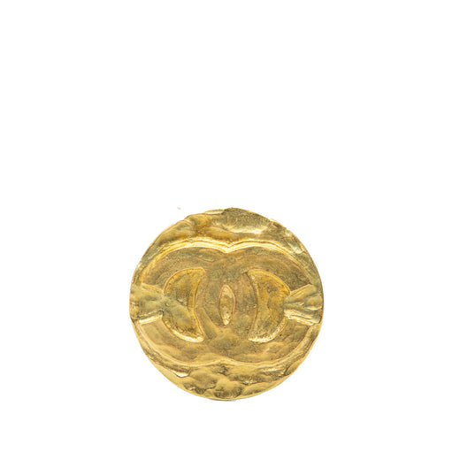 CC Gold Plated Round Brooch - Image 1