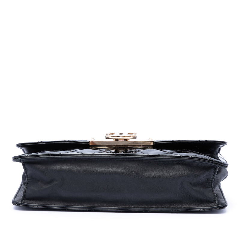 Quilted Patent Golden Class East West Wallet on Chain - Image 3