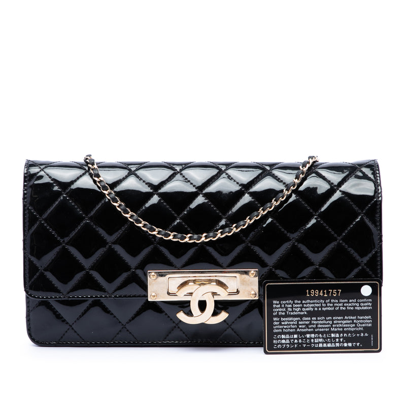 Quilted Patent Golden Class East West Wallet on Chain - Image 7