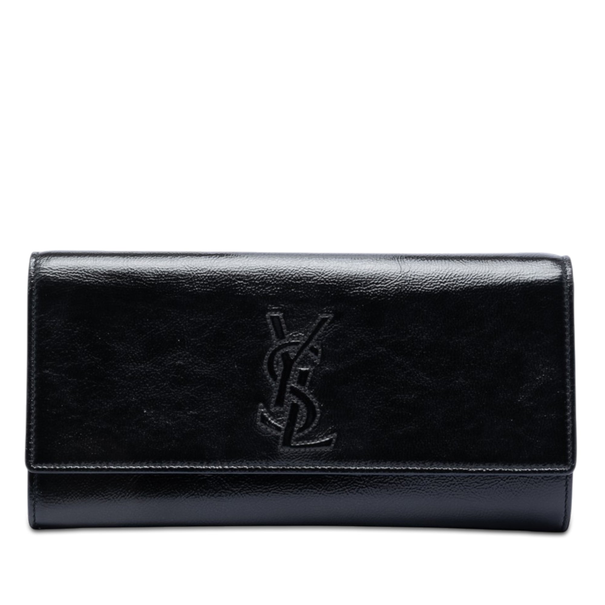 Small Textured Patent Monogram Belle De Jour Clutch - Image 1
