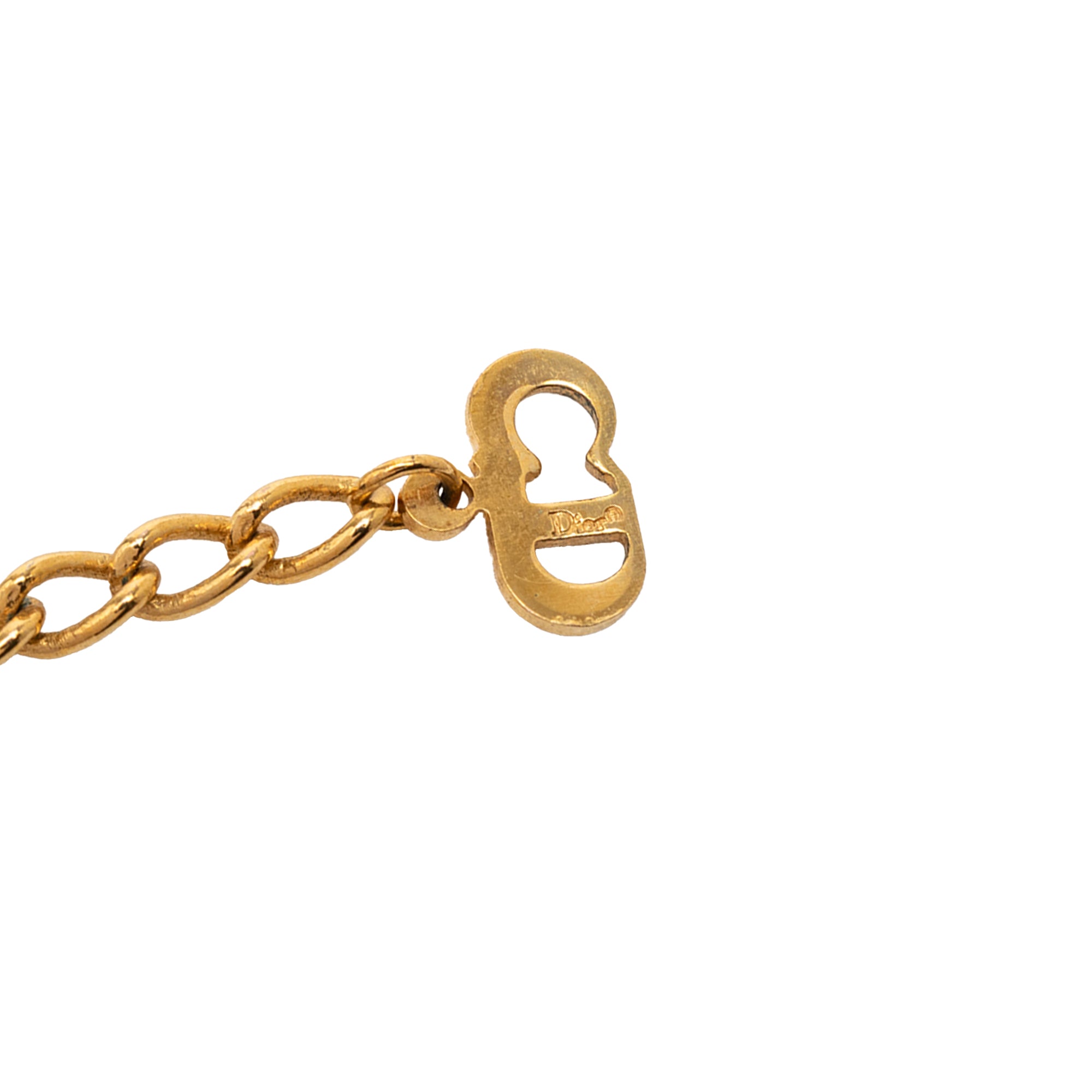 Gold Plated Rhinestone CD Pendant Necklace - Image 5