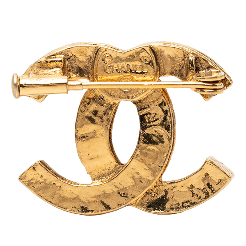CC Gold Plated Strass Pin Brooch - Image 2