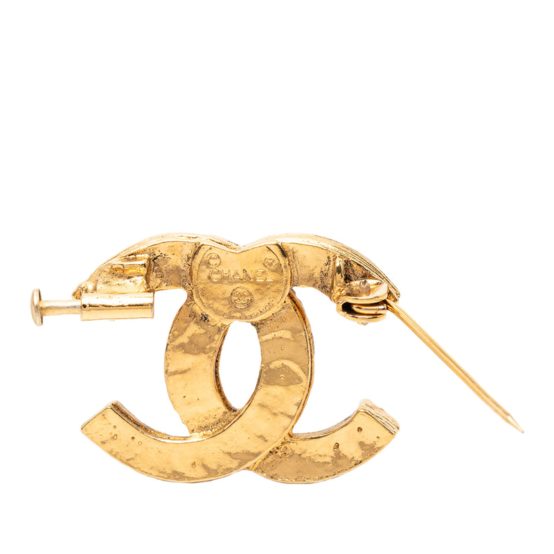 CC Gold Plated Strass Pin Brooch - Image 3
