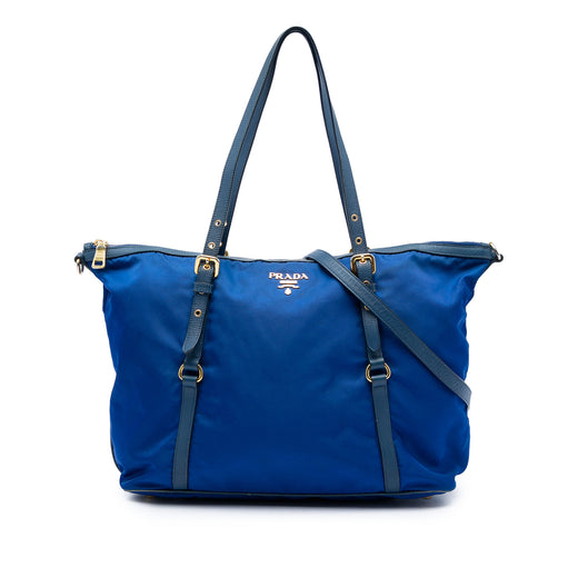 Saffiano Trimmed Tessuto Zip Top Convertible Tote - Image 1