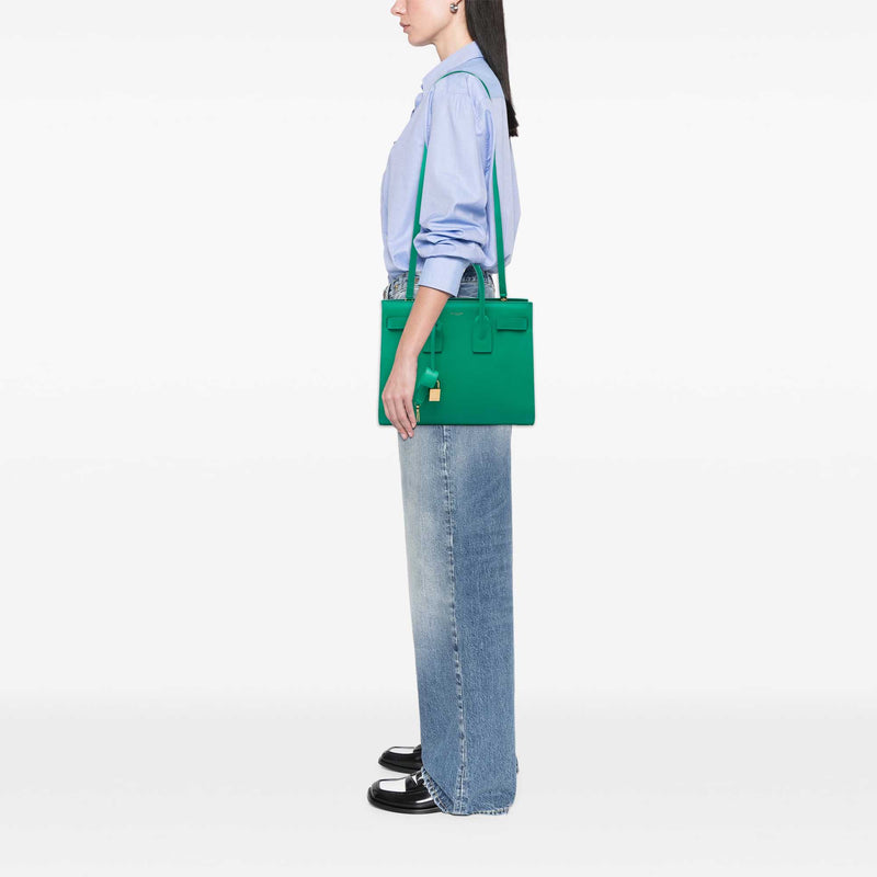 Small Leather Sac De Jour Satchel - Image 6