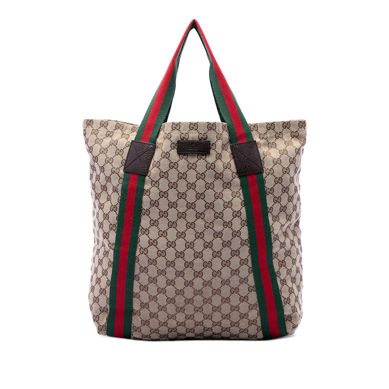 GG Canvas Web Tote