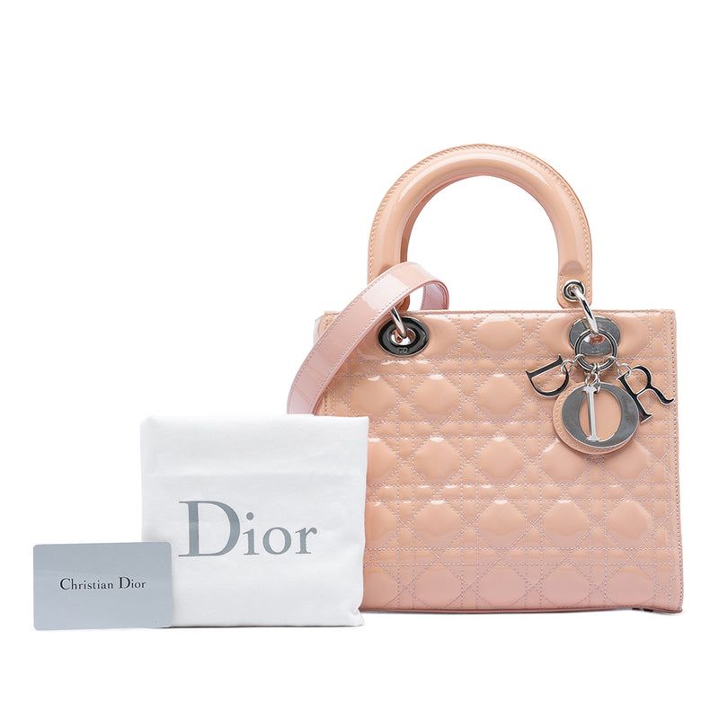 Medium Patent Cannage Lady Dior - Image 6