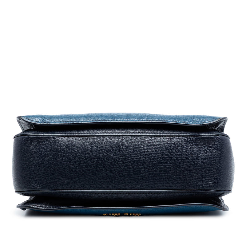 Bicolor Goatskin Madras Satchel - Image 3