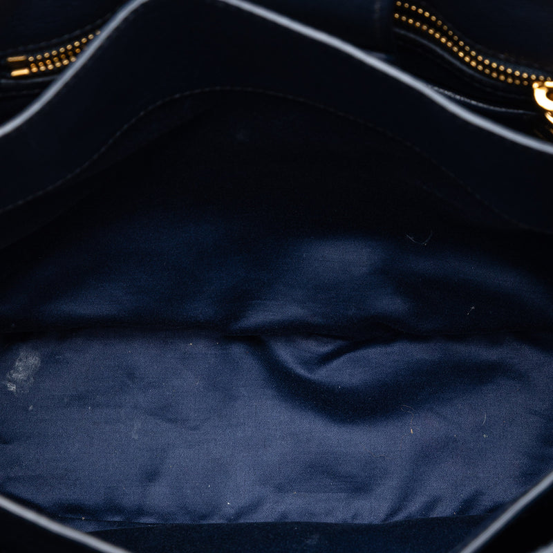 Bicolor Goatskin Madras Satchel - Image 4