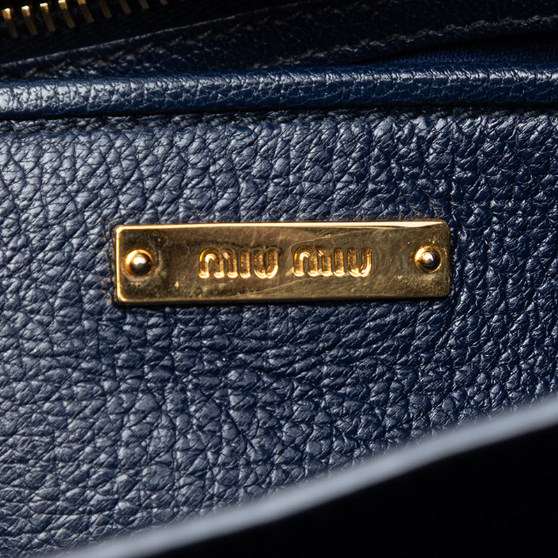 Bicolor Goatskin Madras Satchel - Image 5