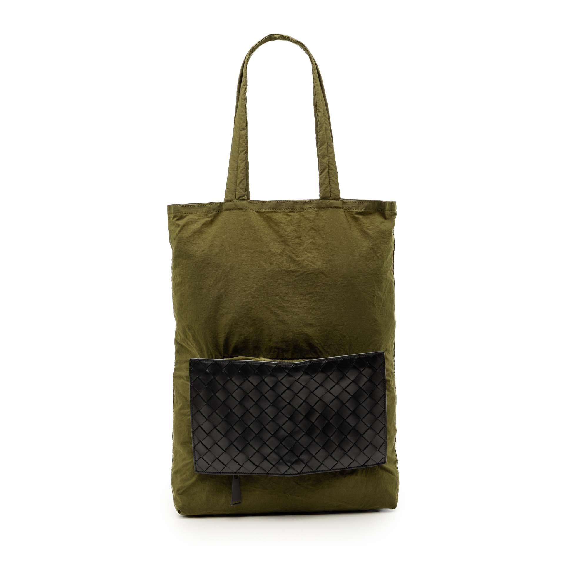 Intrecciato Trimmed Nylon Eco Tote - Image 1