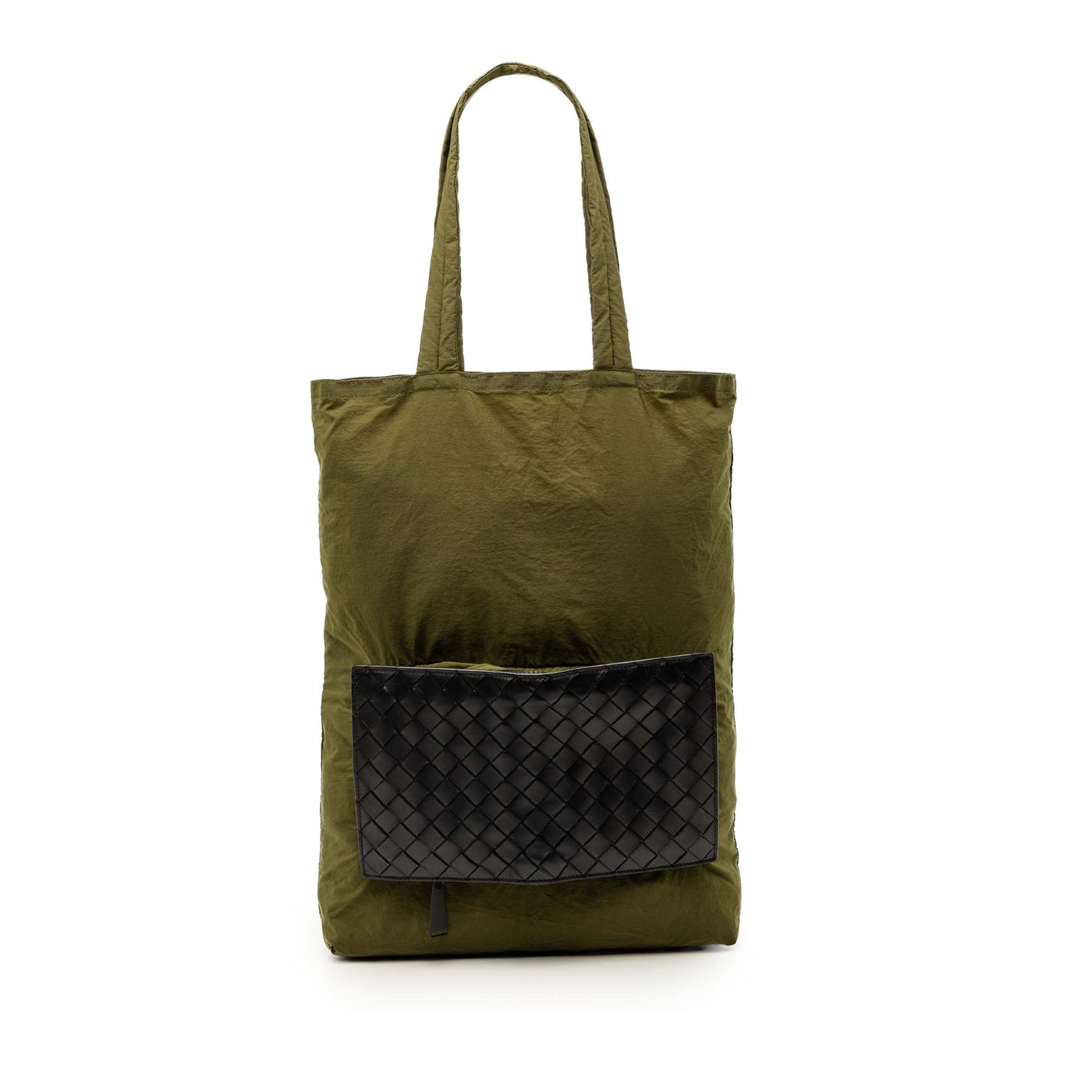 Intrecciato Trimmed Nylon Eco Tote - Image 1