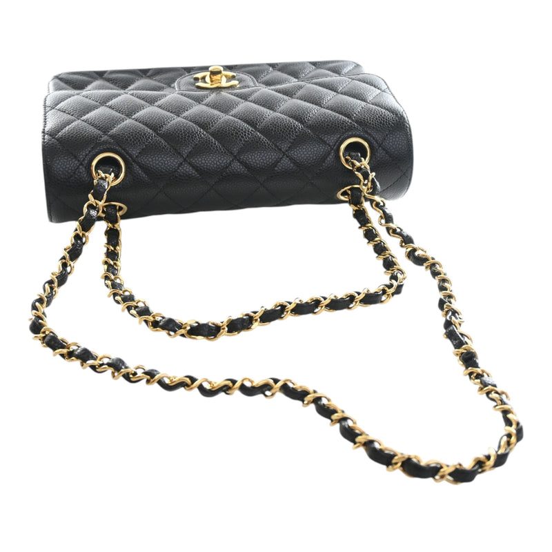 Small Classic Caviar Double Flap - Image 14