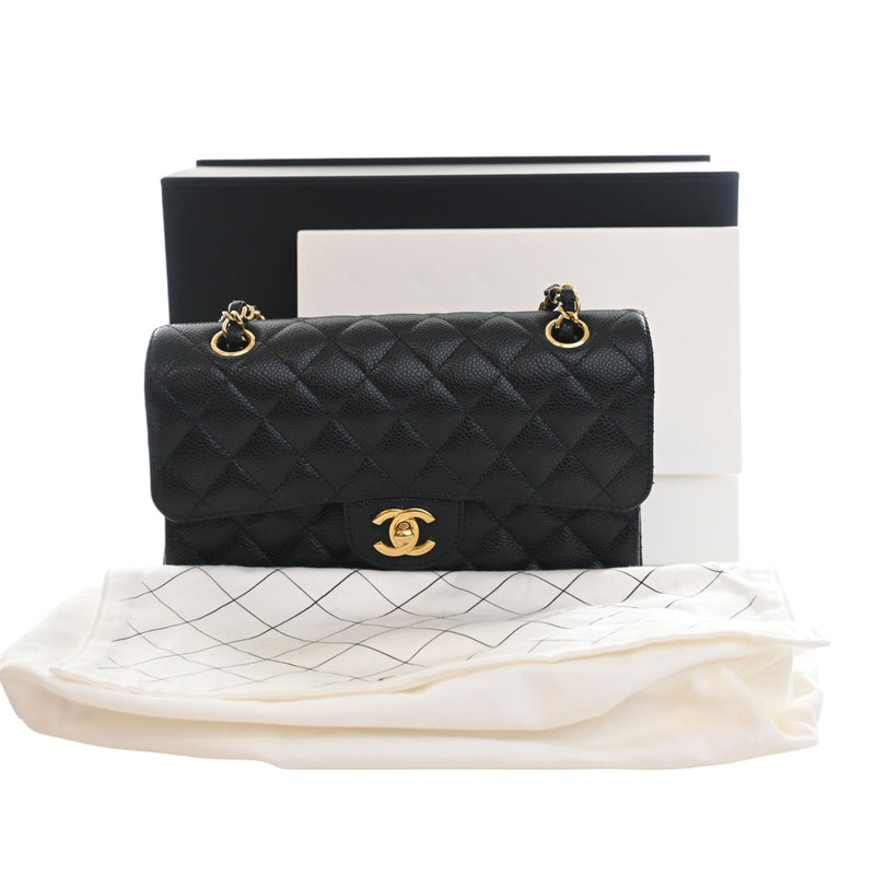 Small Classic Caviar Double Flap - Image 15