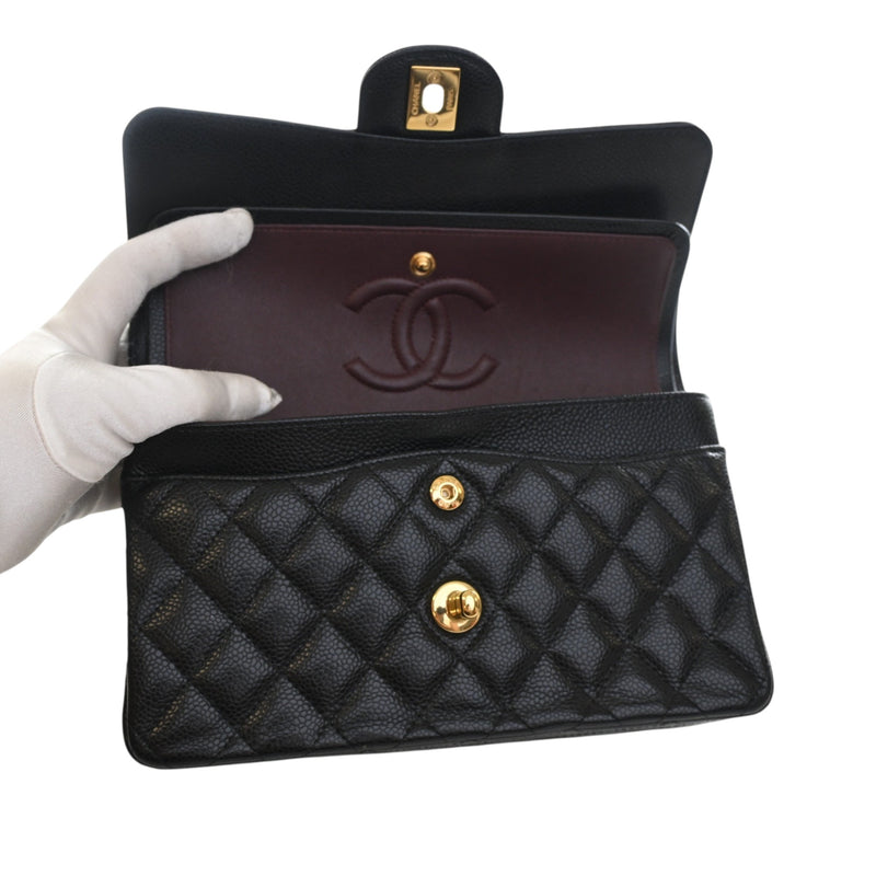 Small Classic Caviar Double Flap - Image 8