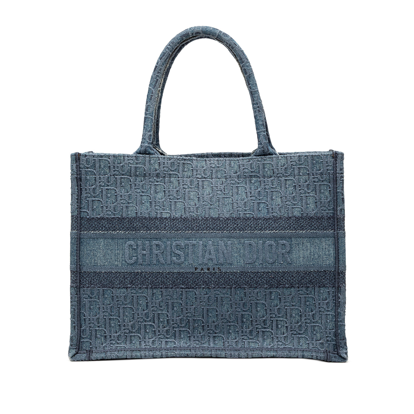 Medium Oblique Denim Book Tote - Image 1