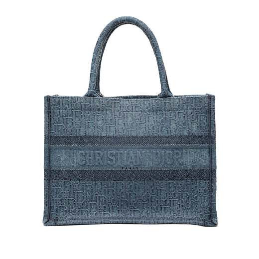 Medium Oblique Denim Book Tote - Image 1