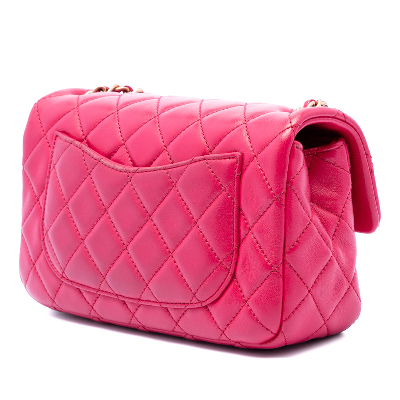 Mini Rectangular Classic Lambskin Pearl Crush Single Flap - Image 2