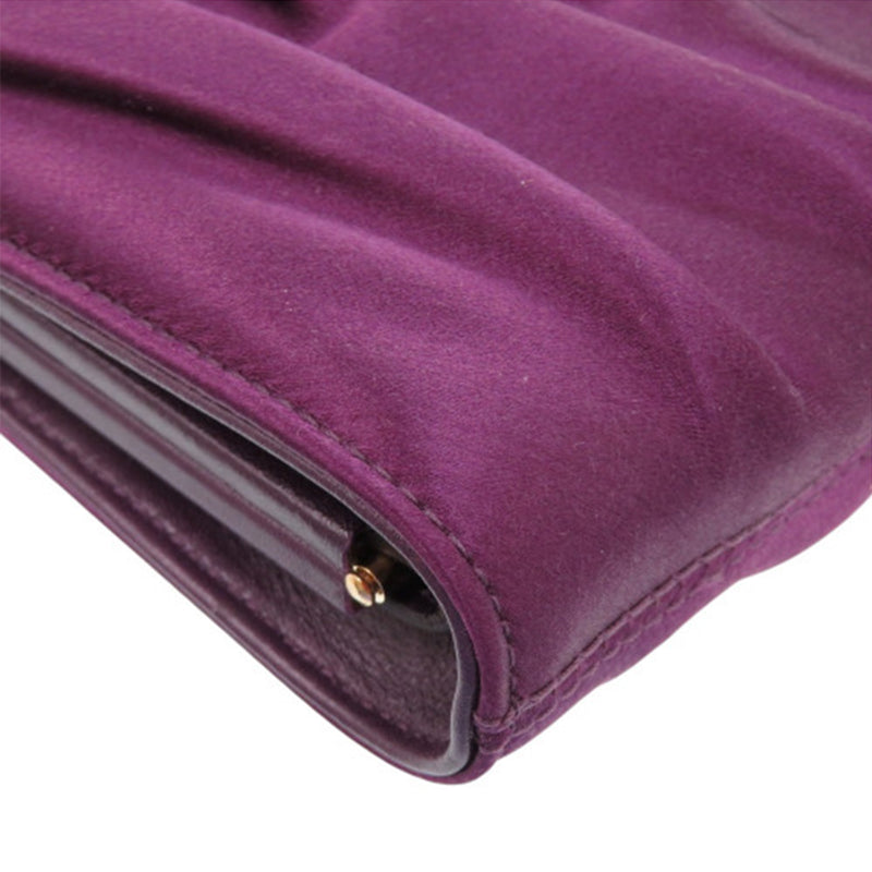 Satin Gancini Clutch with Chain - Image 10