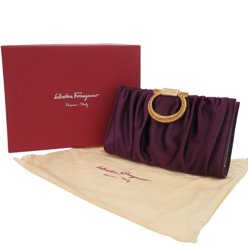 Satin Gancini Clutch with Chain - Image 12