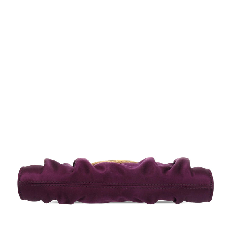 Satin Gancini Clutch with Chain - Image 3