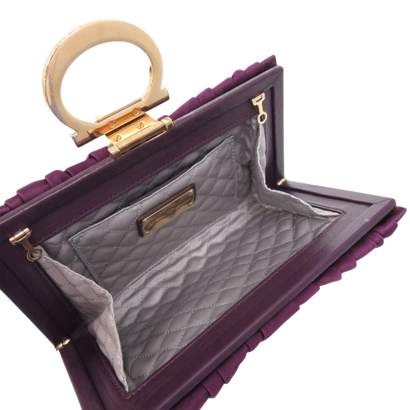 Satin Gancini Clutch with Chain - Image 4