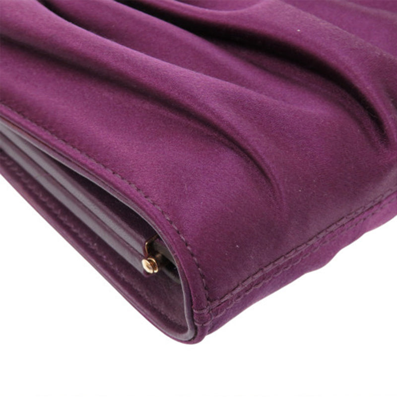 Satin Gancini Clutch with Chain - Image 7