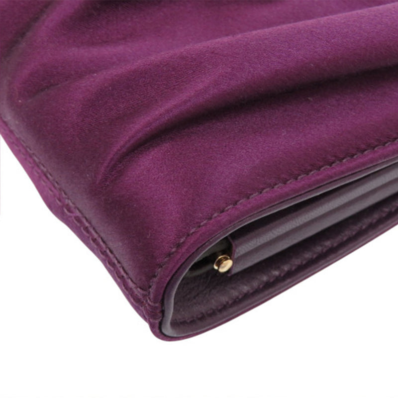 Satin Gancini Clutch with Chain - Image 8