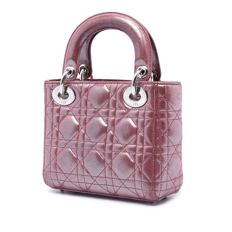 Mini Iridescent Lambskin Cannage Lady Dior - Image 2